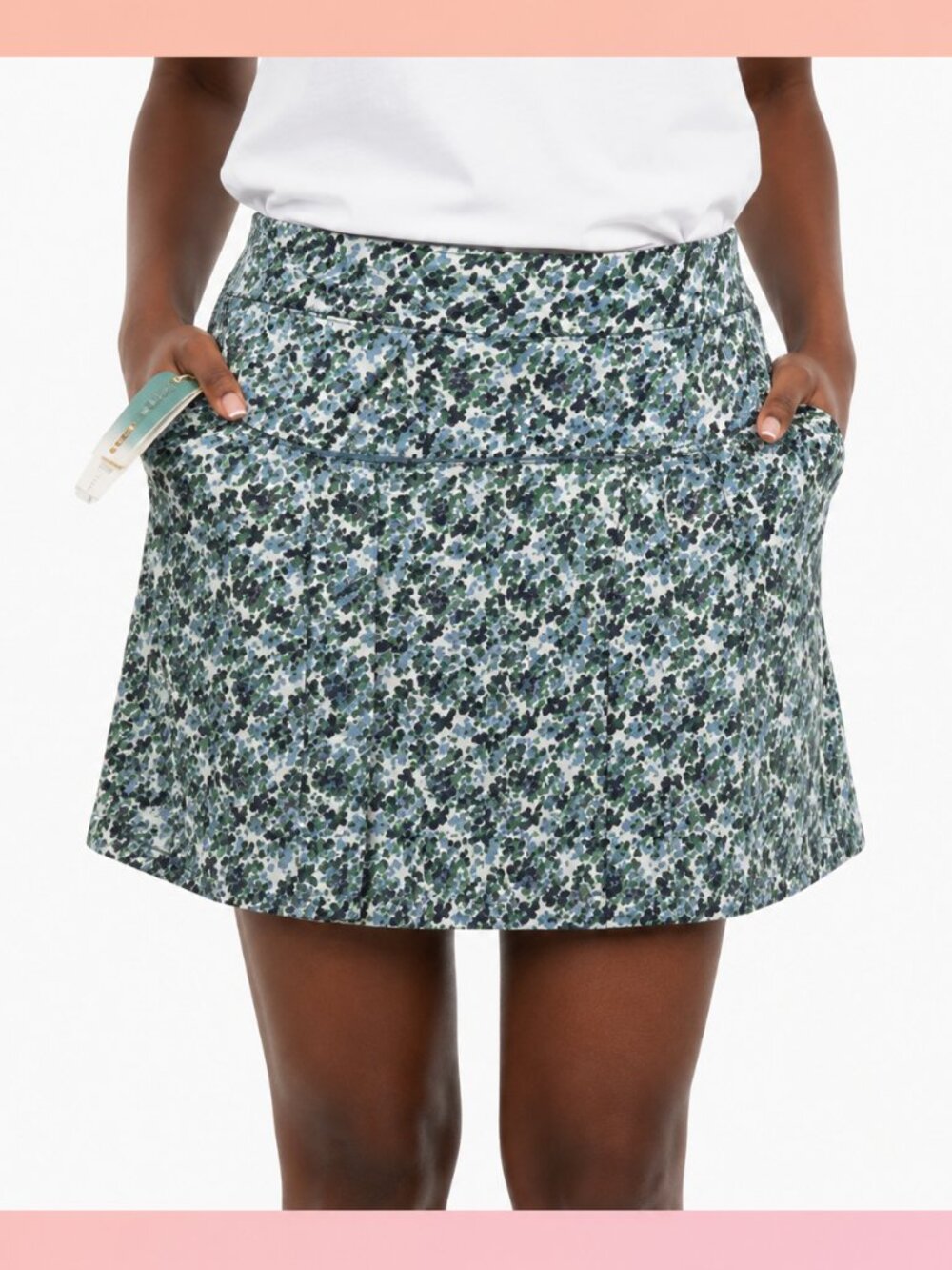 Bermuda Sands Stylish Houndstooth Skater Skirt